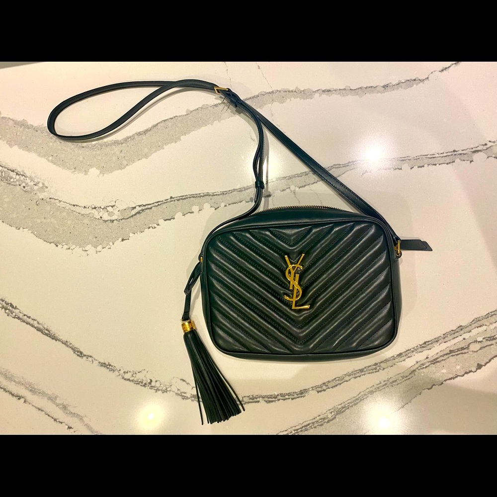 YSL Lou Camera Bag Forest Green